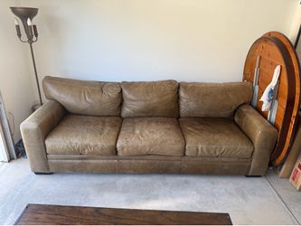 Brown Leather Couch