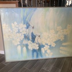 Chichicov Signed Mid-Century Oil Painting Visit 