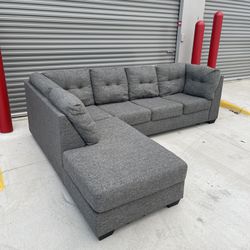 Smoke Grey Sectional Couchj