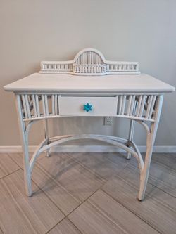 Antique wicker desk
