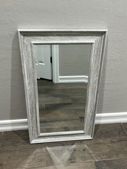 Grey Wood Mirror 