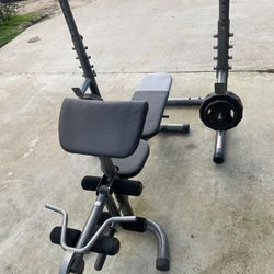 Weight Bench Set with Squat Rack 