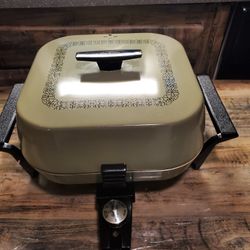 Avocado Green Vintage Sunbeam Electric Frying Pan🙂 Super Clean