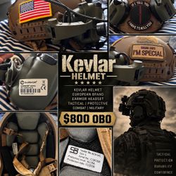 Kevlar Military Tactical Helmet With Headset 
