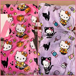 2 Pack Of Hello Kitty Blankets 