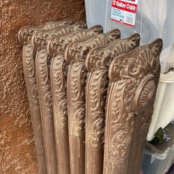 Antique Radiator Heater . Heavy, Very Ornate, Victorian Period, Brown Enamel