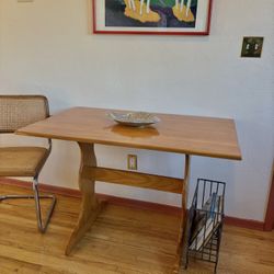 🌾 VINTISH INTERIORS 🌾 MCM Scandinavian Solid Pine Dining Table / Desk