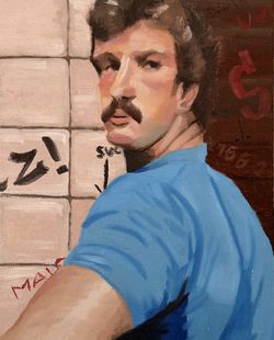 Oil Painting “Waiting Man”