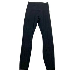 Lululemon Align Pant Leggings Women 4 Black Lace Dot Emboss High Rise 25 Inseam