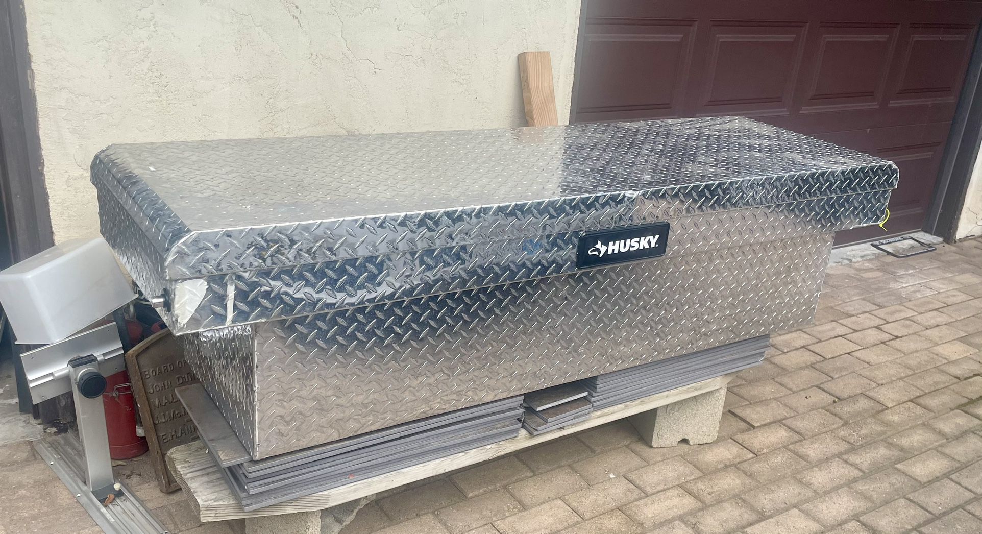 71.36 in. Diamond Plate Aluminum Full Size Crossbed Truck Toolbox