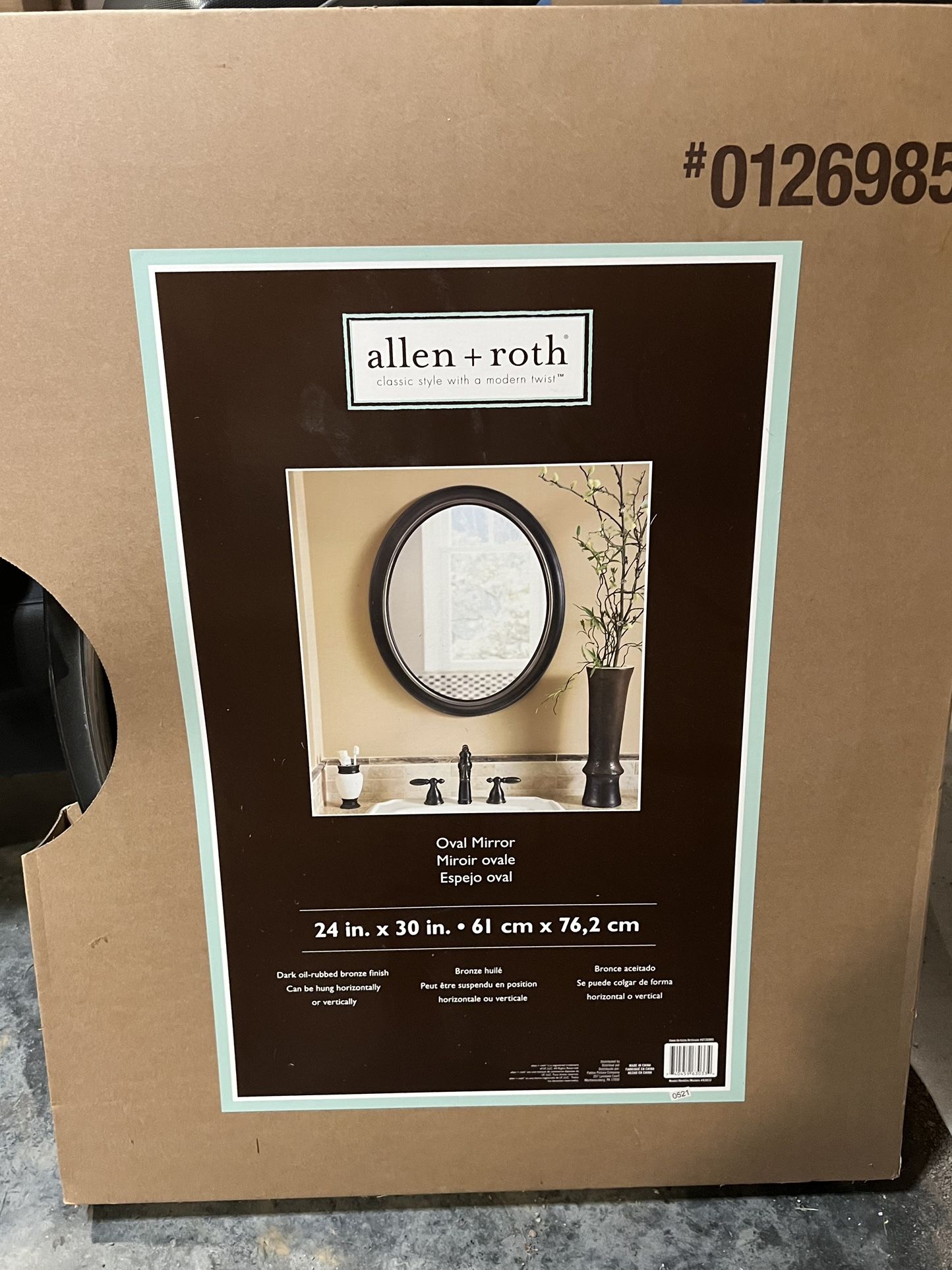 Allen Roth Bathroom Mirror 24 in X 30 in