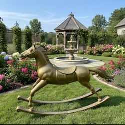Extra Large Brass Rocking Horse 
