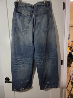 Zara Distressed Wide-Leg Jeans – Size 12