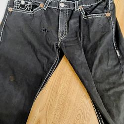 True Religion Men's Black Jeans 