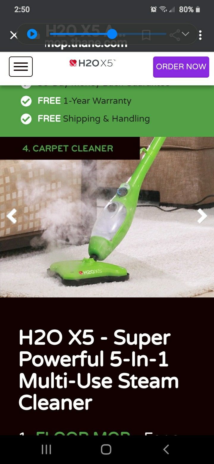 THANE H2O X5 STEAM CLEAN MOP