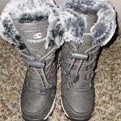 HOBIBEAR Winter boots Unisex-Child  size 13 boots children warm lined  fur snow boots-AW7772