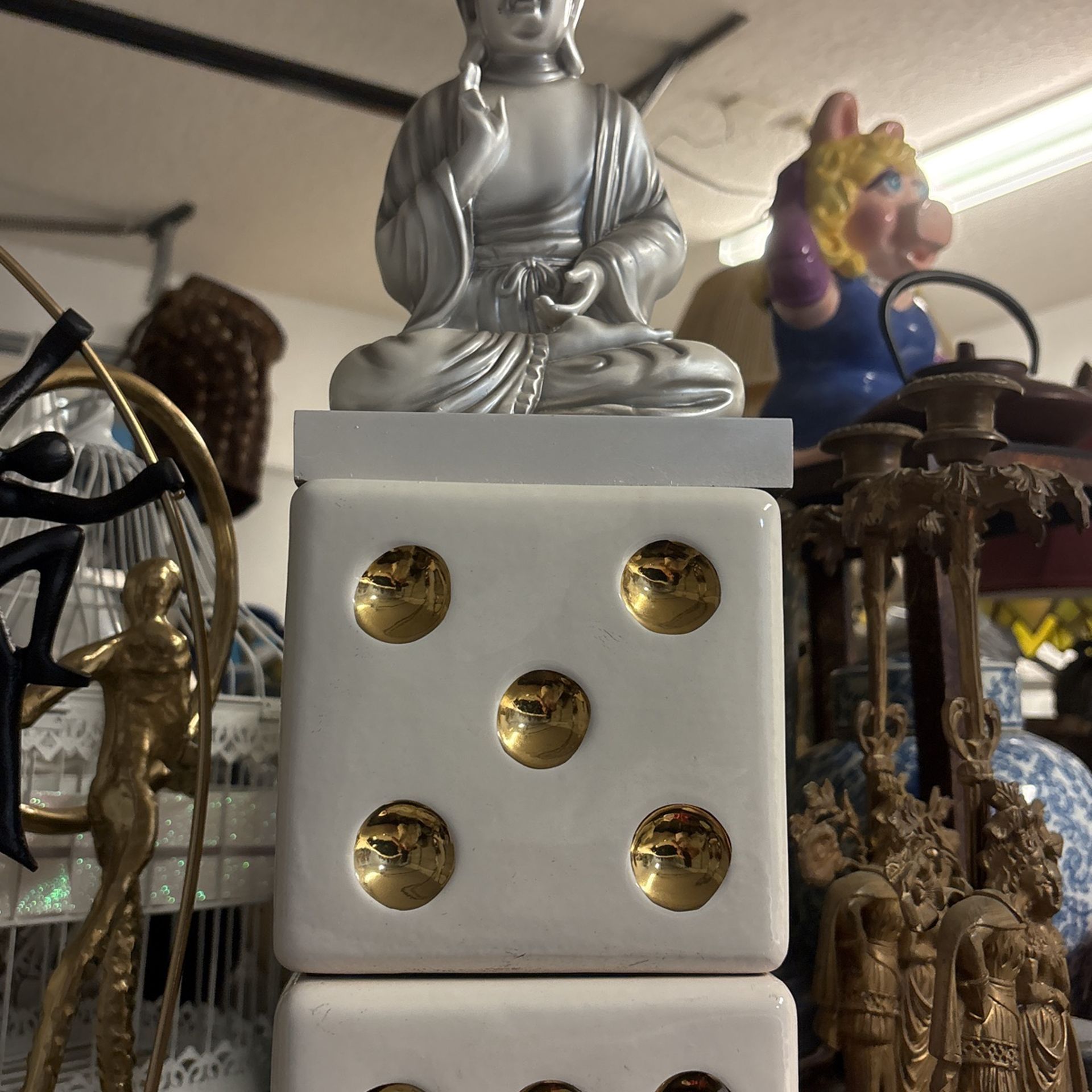 1 (one) 6” Square Die Statue $25. Pair Of Dice (2) For $45.
