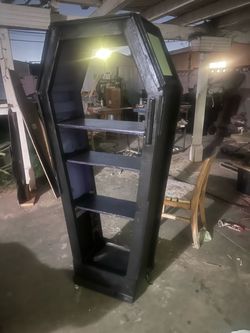 Solid wood 60 in coffin shelf