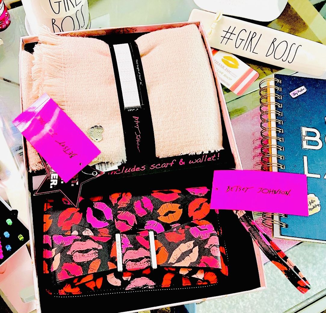 Betsey Johnson Scarf and Wallet Set