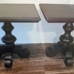 Vintage Wood Side Tables 