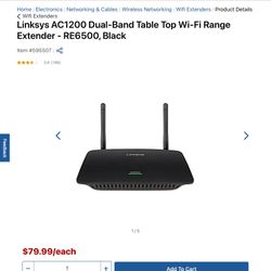 Linksys AC1200 Dual Band Wi-Fi Range Extender