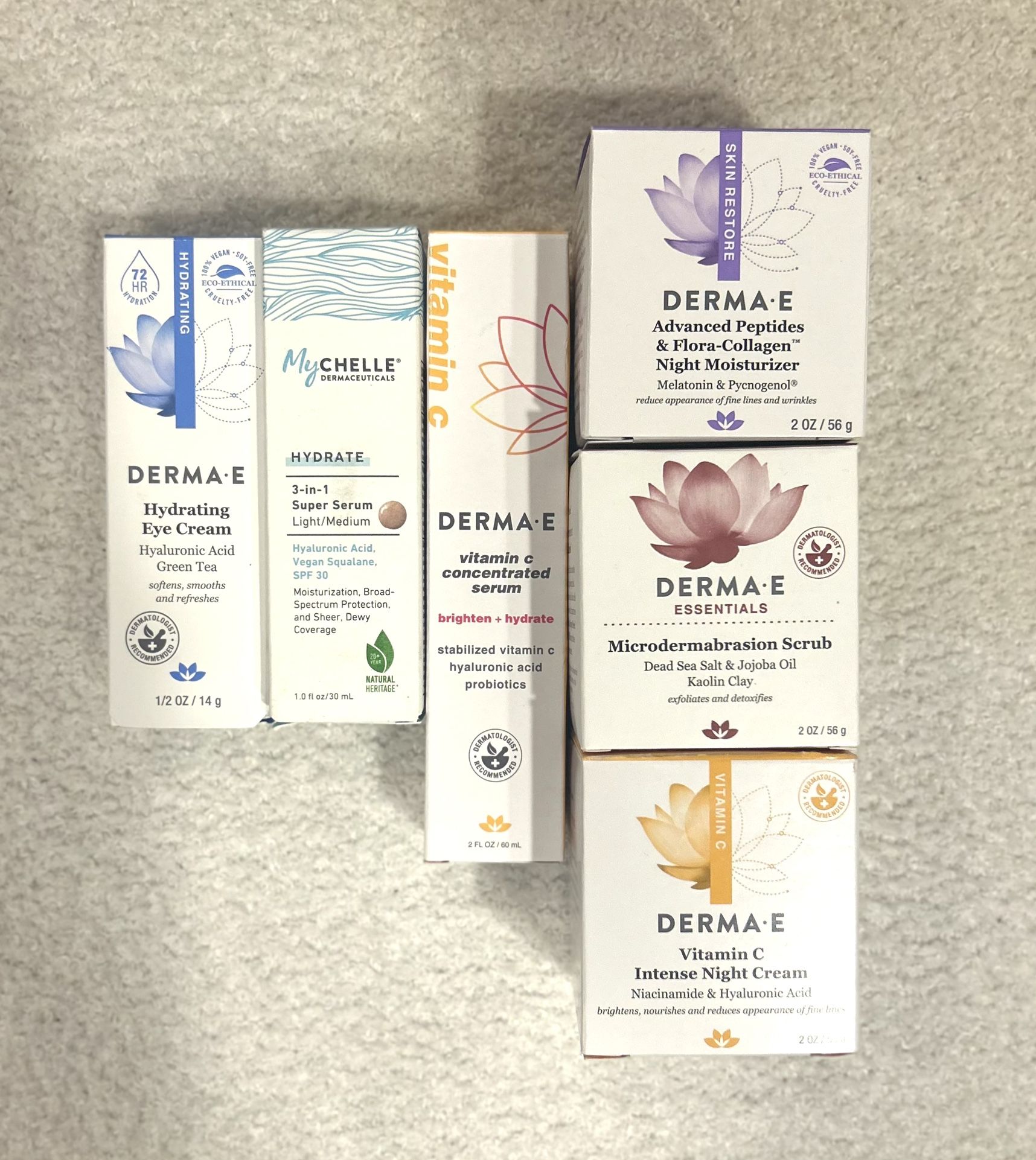 Face Cream Brand New Bundle Of 6 Derme-E And Mychelle