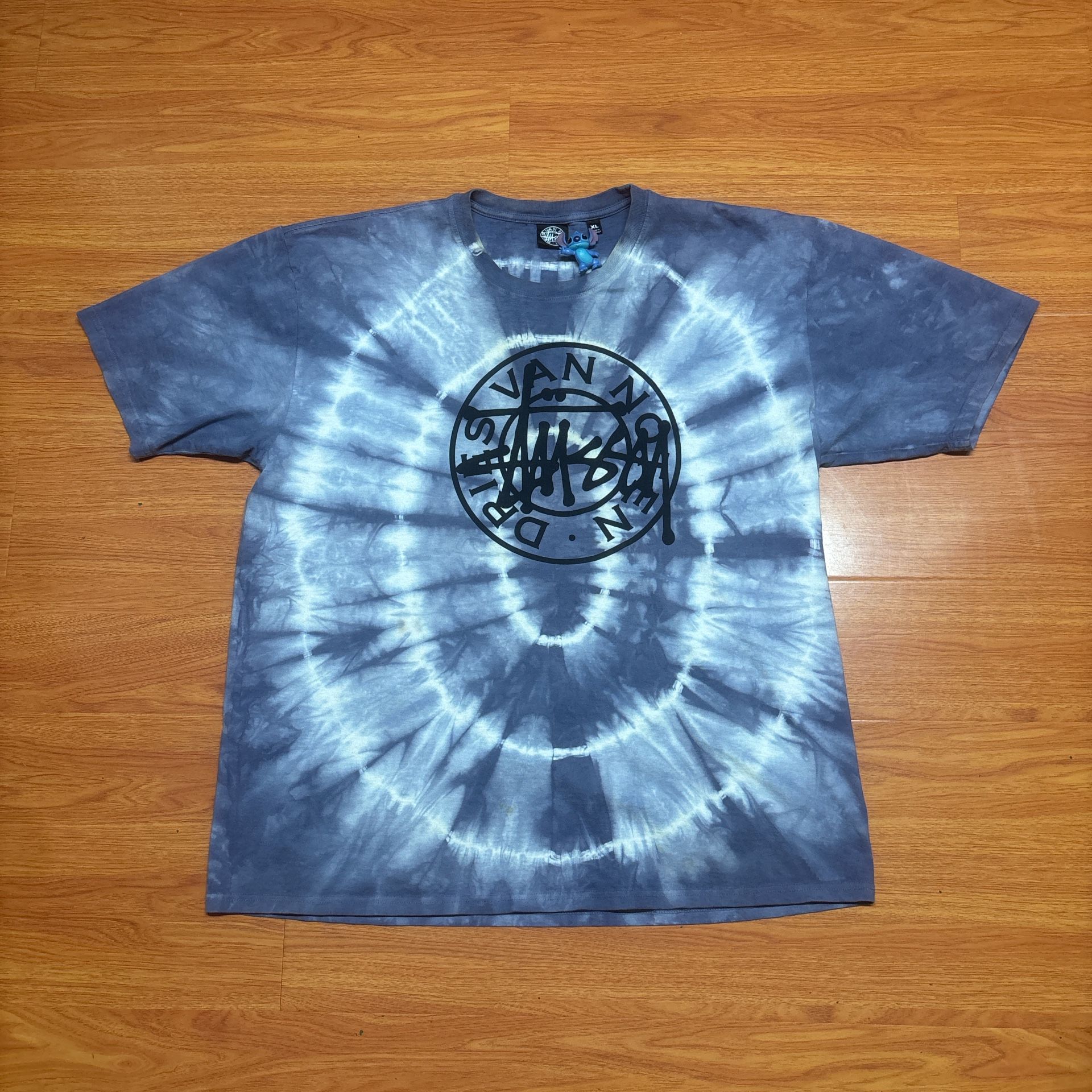Vintage Y2K Stussy X Dries Van Noten Logo Tie Dye Shirt Size 2XL