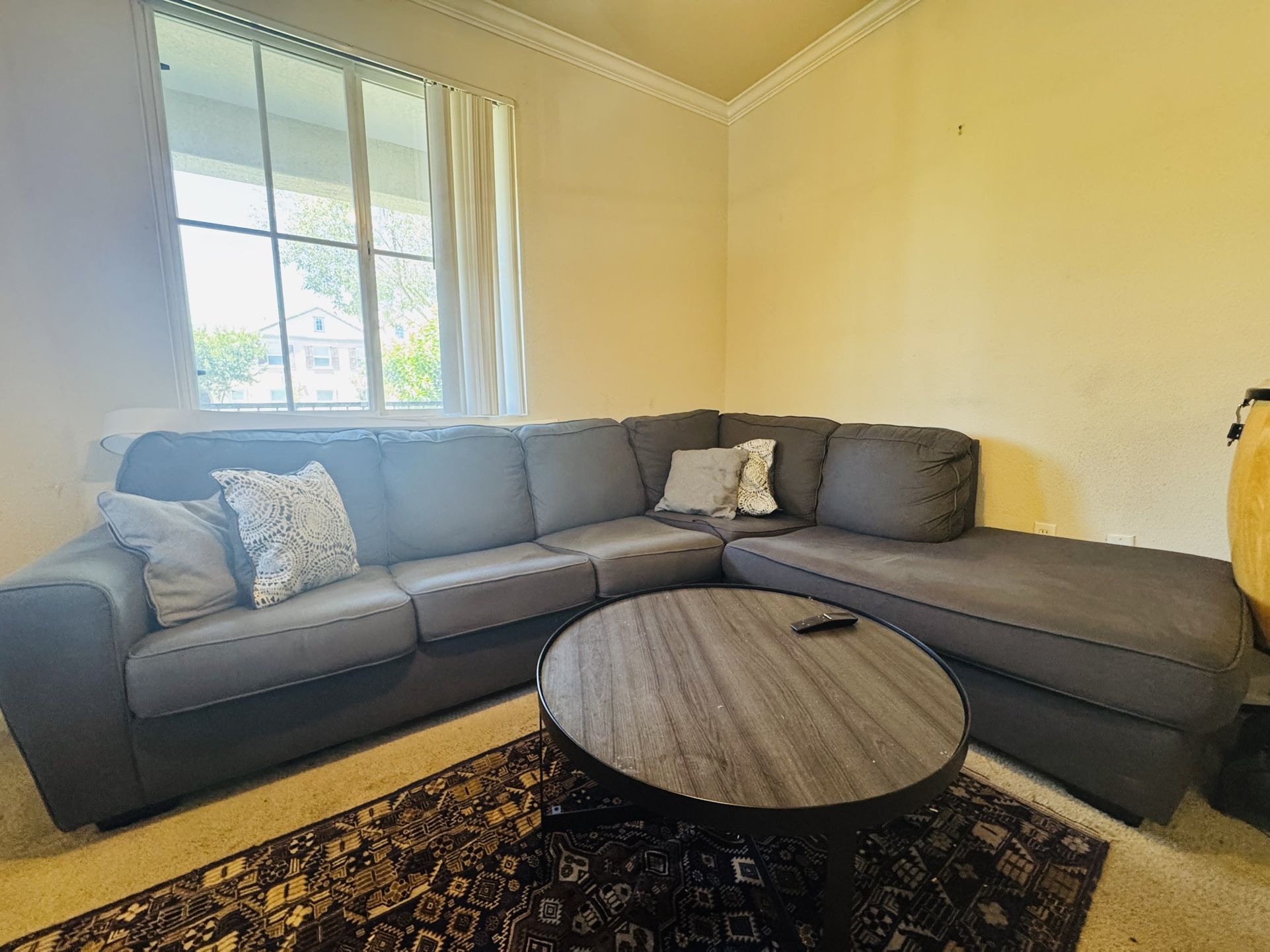 Sectional couch and coffee table