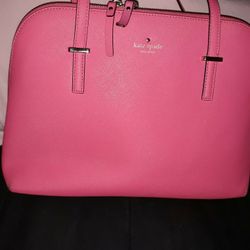 Kate Spade Pink Leather Satchel Purse 