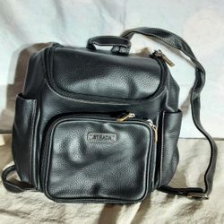 Black backpack purse