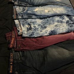 5 Pair Of Rock And Revival Jeans Size 42
