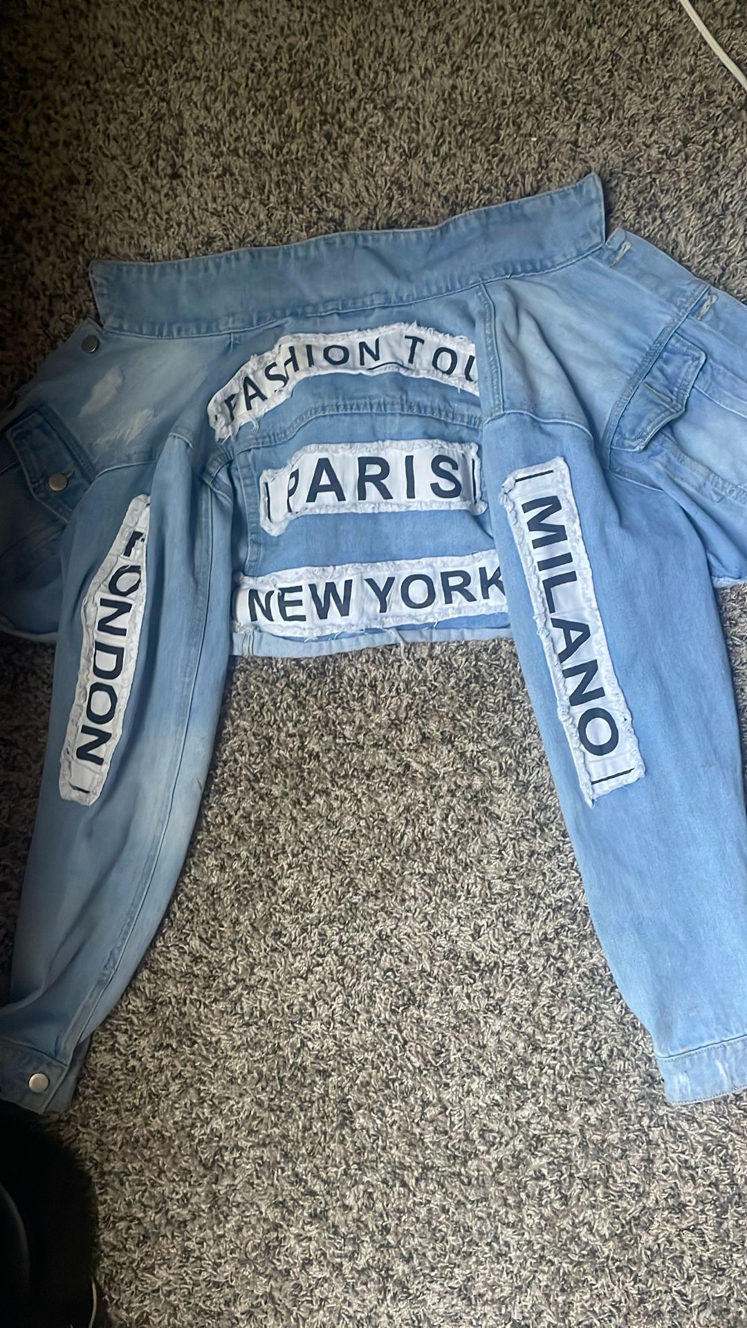 Crop Top Jacket Size Large In Woman