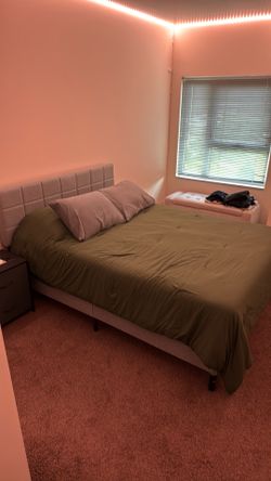 Queen Bed Frame and Mattress