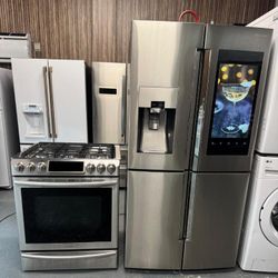 36 inch refrigerator, TV and 30 inch stove combo