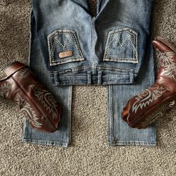 Western wear apparel jeans country boots snake dress 