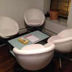 RARE Used Ikea Skruvsta (only 2 Left) White Swivel Rolling Adjustable Height Office Home Chairs HTF