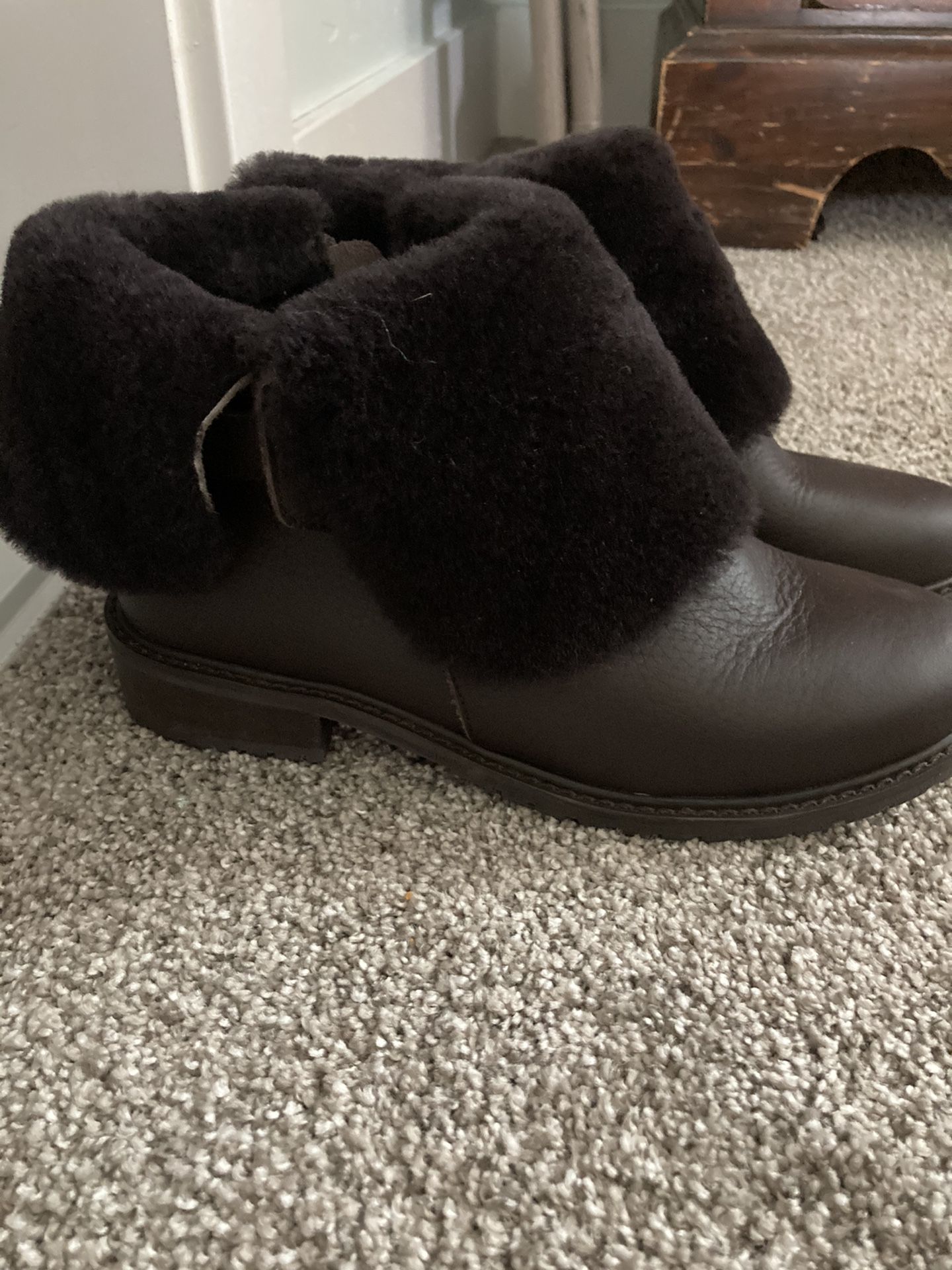 Waterproof Fur Espresso Boots