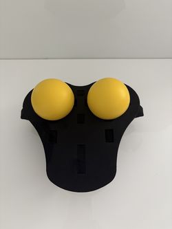 Manual Trigger Point Back & Neck Massager, 2-Head Black/Yellow Plastic