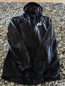 Nike Black Windbreaker Jacket with Hood