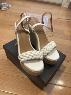 White Wedges Size 7