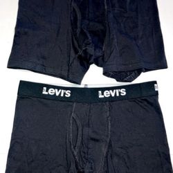 Levi’s Solid Basic Boxer Briefs Men’s Size Medium (32-34”), 2 New Underwear Lot