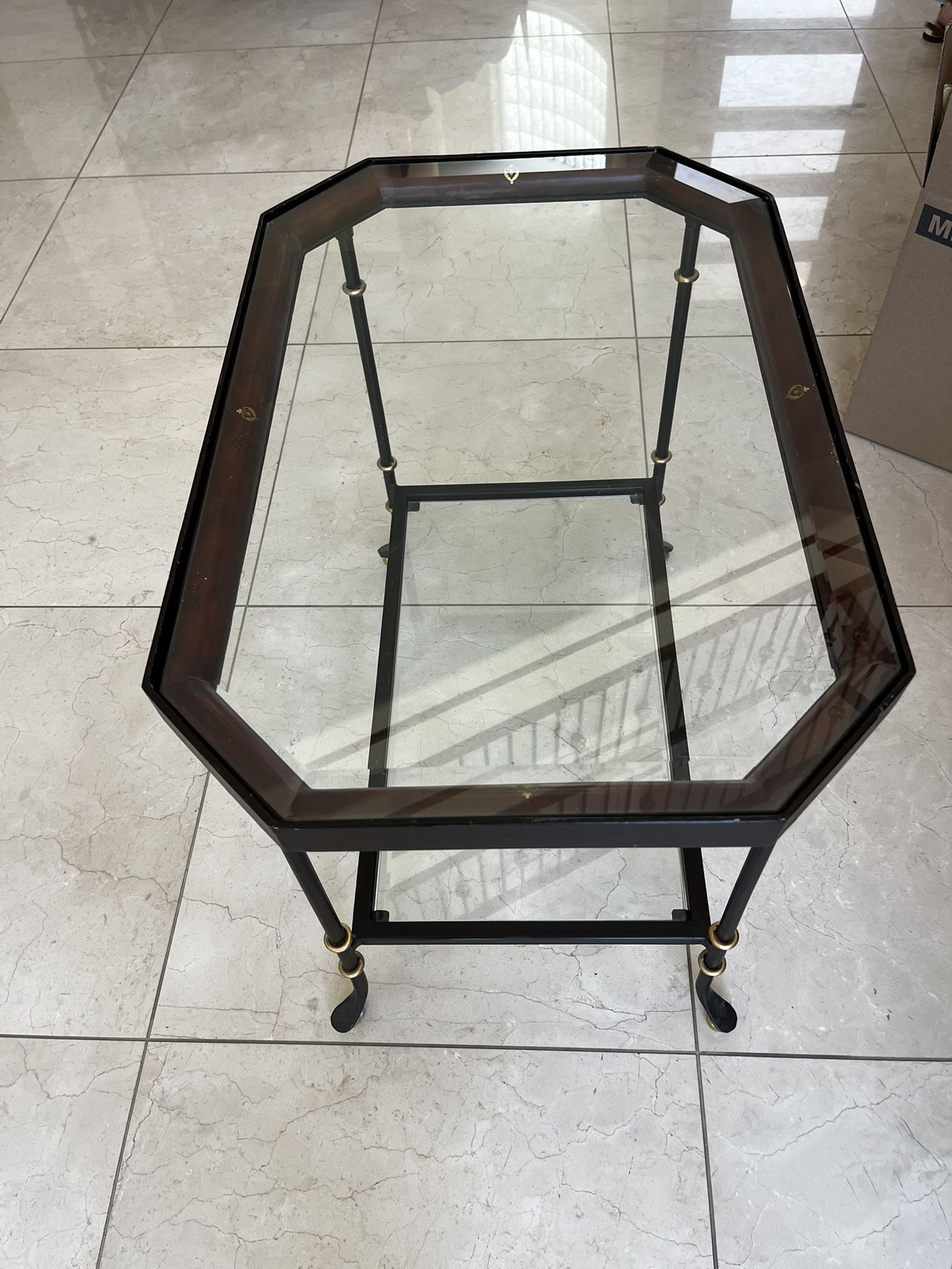 La Barge End Table Side Table Black Gold Bronze
