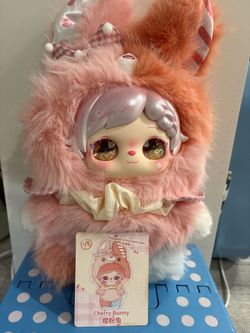 ZhiZhi Pixie Zoey Collage World 400% Rabbit Plush Pink "Cherry Bunny"