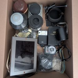 Vintage Camera Lenses And Developing Equipment See Description 