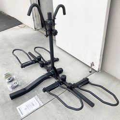 (New in box) $99 Heavy Duty 2-Bike Rack Wobble Free Tilting Electric Bicycle Carrier, 2-inch Hitch 160lbs Max