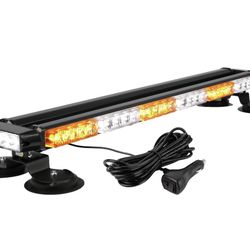 ASPL 29.5" 54 LED Strobe Light Bar Double Side Flashing High Intensity Emergency Warning Flash Strobe Light with Magnetic Base for Safety Construction