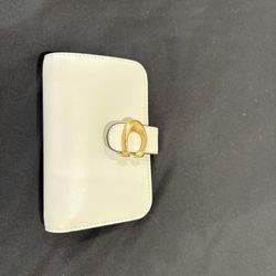 coach tabby wallet white/ gold