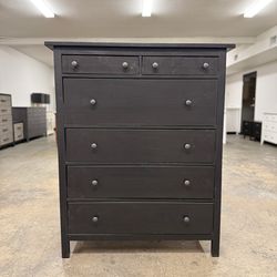 Tall Black IKEA Hemnes 6 Drawer Dresser Chest - Tons of Storage