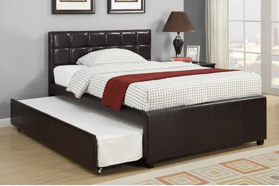 BRAND NEW FULL/TWIN TRUNDLE BED FRAME WITH MATTRESS INCLUDED $469