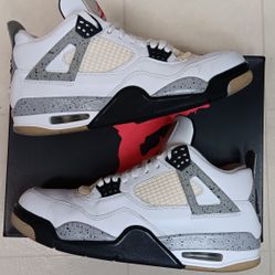 Jordan 4 Retro White Cement NIKE AIR on HEEL